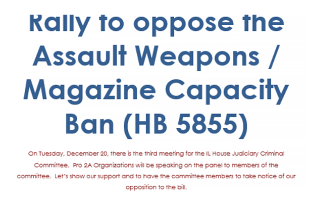 Rally to oppose the Assault Weapons Magazine Capacity Ban