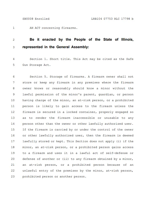 Illinois-Safe-Gun-Storage-Act